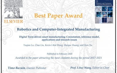 Best Paper Award, Robotics and Computer-Integrated Manufacturing